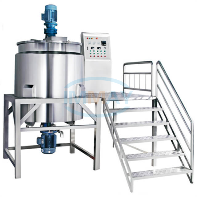 Tanque de mezcla industrial de acero inoxidable de 500L a 5000L con plataforma para alimentos y farmacia cosméticos