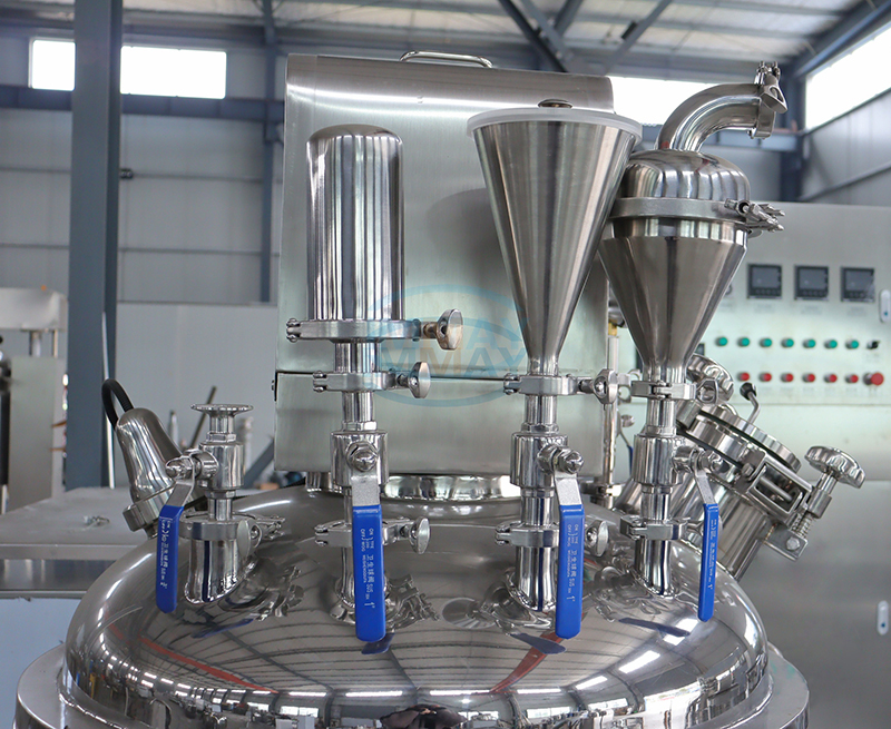 Tanque de mezcla al vacío de 50L, máquina emulsionante de elevación hidráulica para ungüento de alta viscosidad, Gel de Aloe