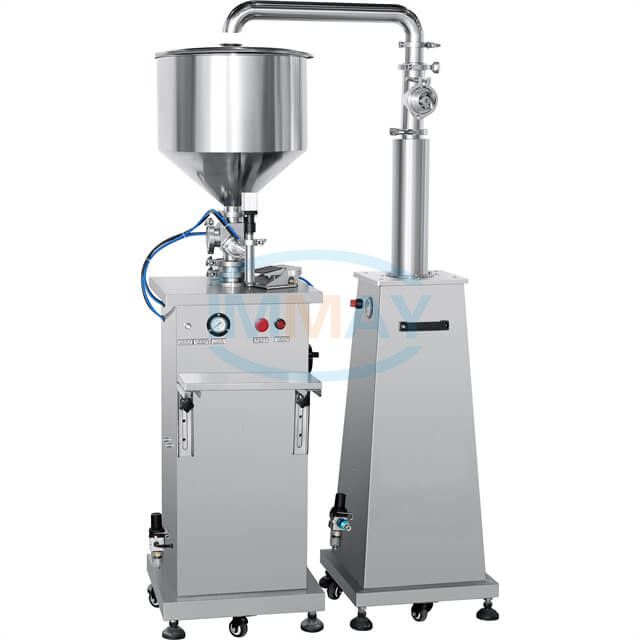 Máquina de llenado neumática semiautomática vertical de excelente rendimiento para tarros de botellas líquidas y pastas