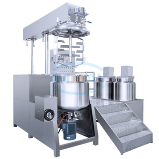 Máquina mezcladora de crema al vacío de elevación hidráulica