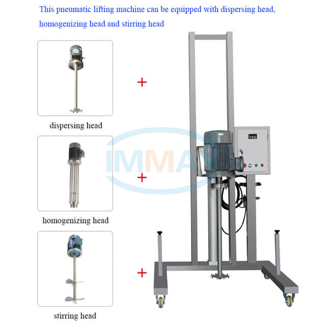 Máquina mezcladora de líquidos mezcladora de dispersión de elevación neumática móvil industrial